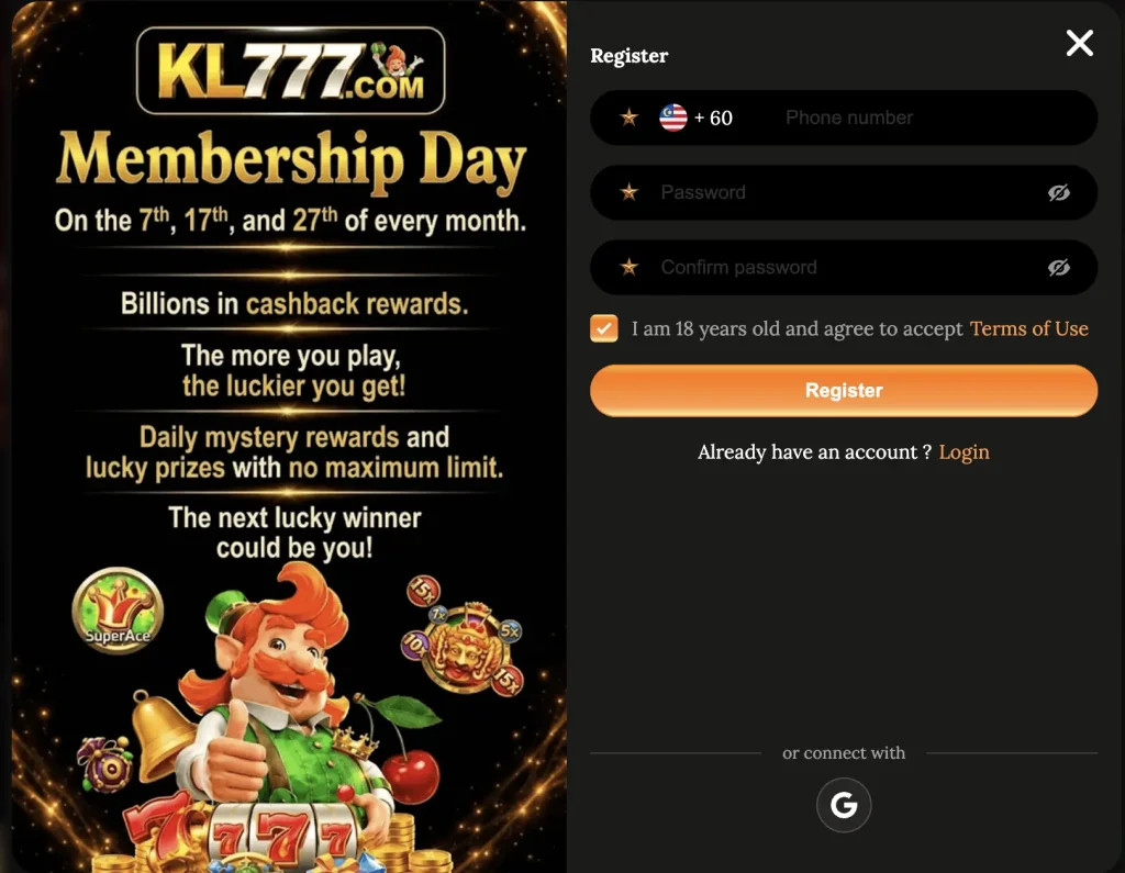 KL777 Register Account