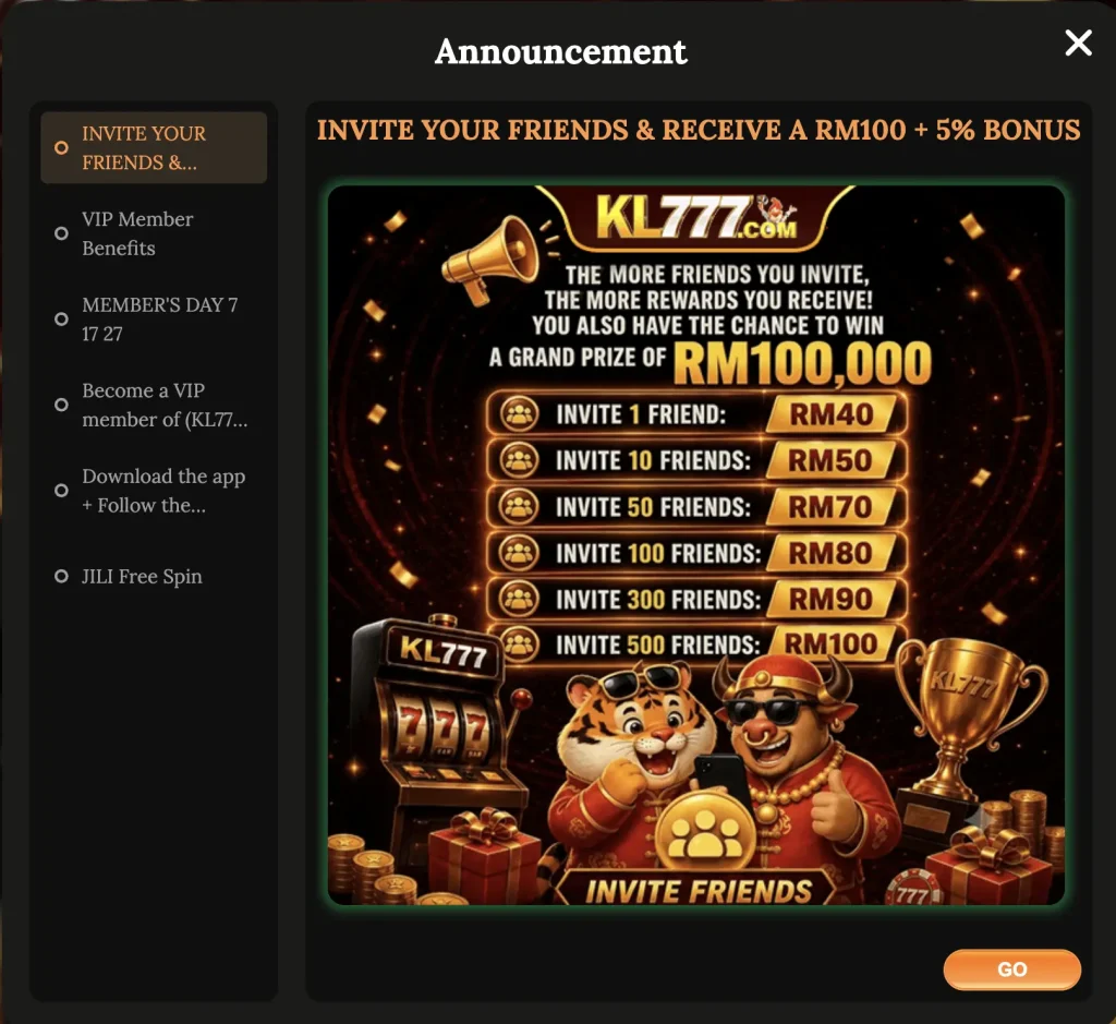 Rewards and Bonuses of KL777